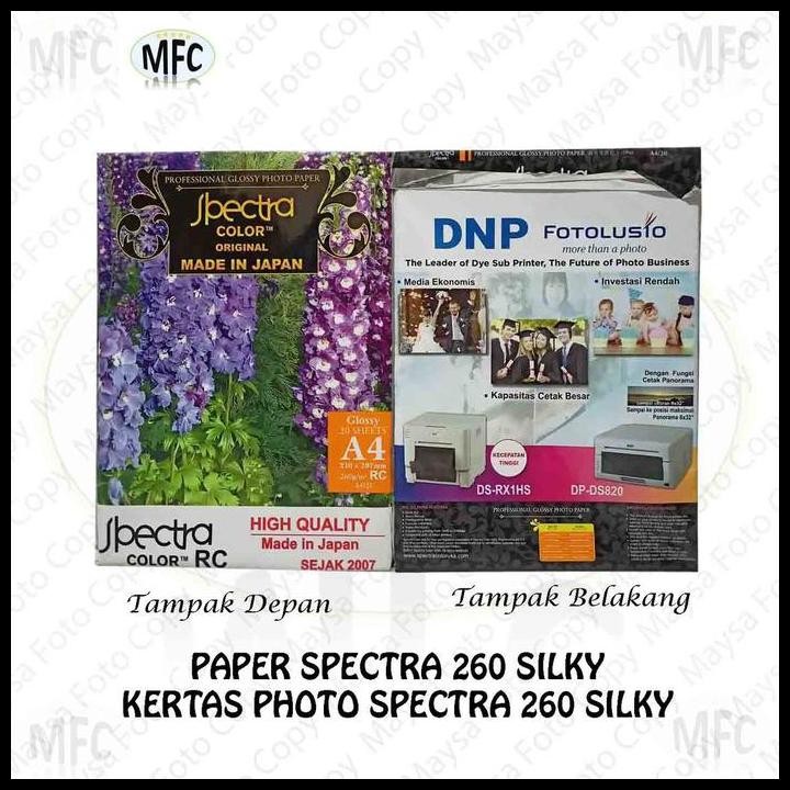 

Terlaris Paper Spectra 260 Silky / Kertas Photo Spectra 260 Silky Printer Stationery Good Quality