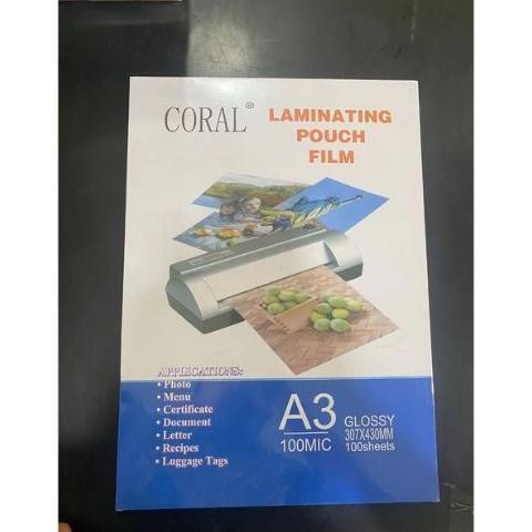 

Wdr-75 Uk-75 Jh85 100 Lembar Laminating Film Coral A3 Hot Laminasi Panas Kualitas Terbaik Viral Viral Wdr-75