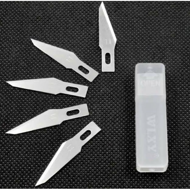 

Qw-45 Tu-67 Dg-4 Refill Pen Cutter 5 Pcs - Refill Craft Knife Isi 5 Pcs - Pisau Tambahan Craft Blade 5 Pcs Premium Original Qw-45