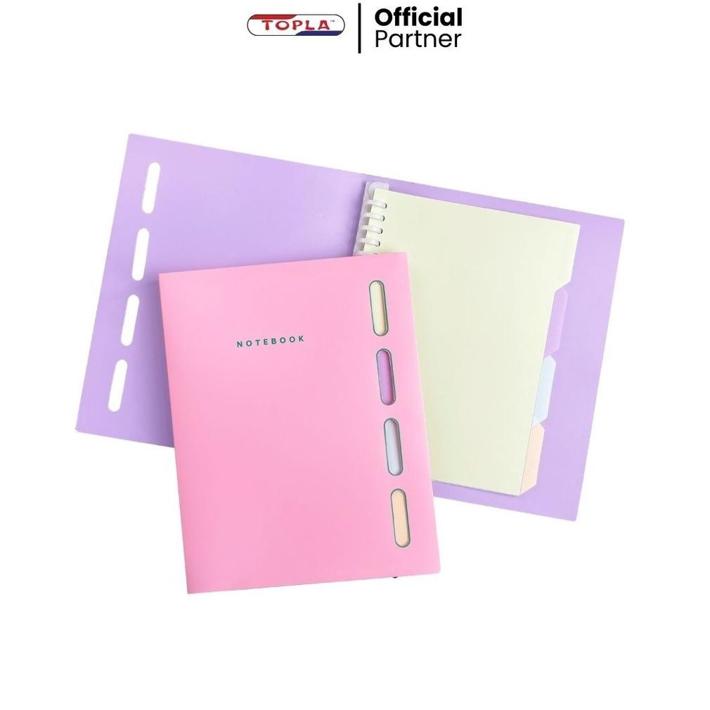 

We69 Et-12 Cod Topla Binder Note Book A5 Bnt-907 Buku Catatan 20 Ring Plastik Warna Pastel Lucu Murah Murah Viral We69