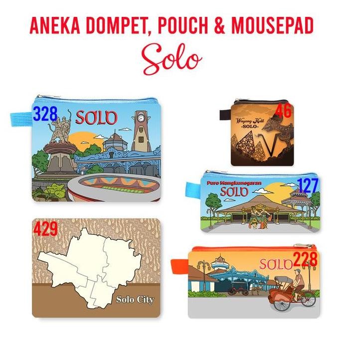 .........] SOLO Dompet Souvenir Suvenir Oleh Oleh Mini Wallet Negara Dompet Panjang Pouch Mouse Pad 