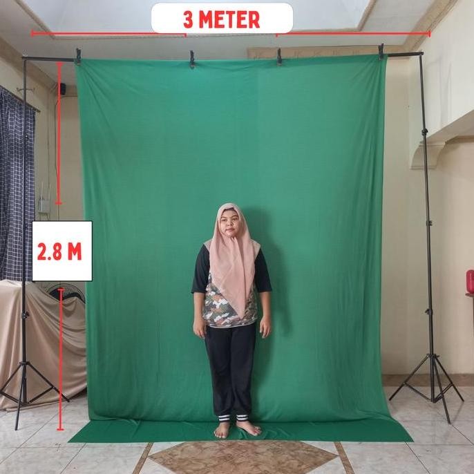 Grosir Stand Background Dengan Kain Backdrop Green Screen