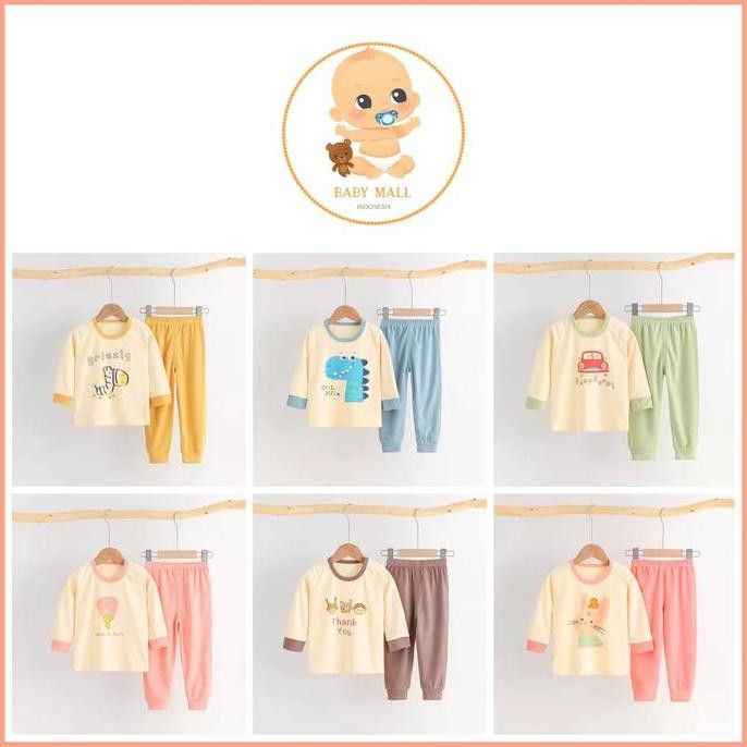 Tersedia YBS URI SET Vol 1 | 0-9 Tahun Setelan lengan panjang baju tidur piyama korea anak bayi pere