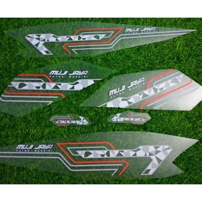 STRIPING TRANSPARAN BEAT DELUXE LIVERY BUS MUJI JAYA