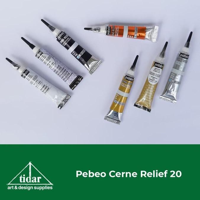 

ready !!! Pebeo Cerne Relief Outliner 20 ml - Decorfin Glass - Ceramics - Kaca