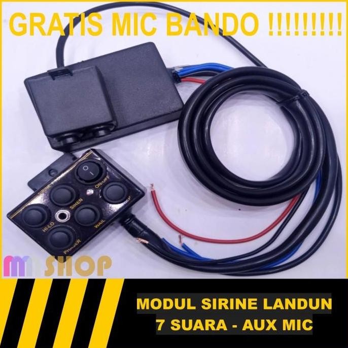 modul sirine polisi patwal landun 60 watt aux mic