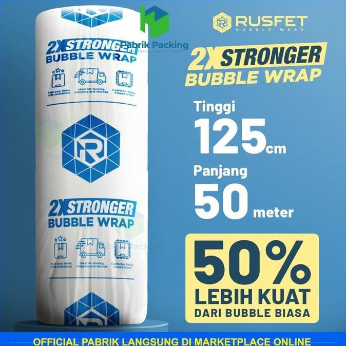 

ready PLASTIK BUBBLE WRAP 125CM X 50M - BUBBLE WRAP DKM+ PREMIUM MURAH /ROLL