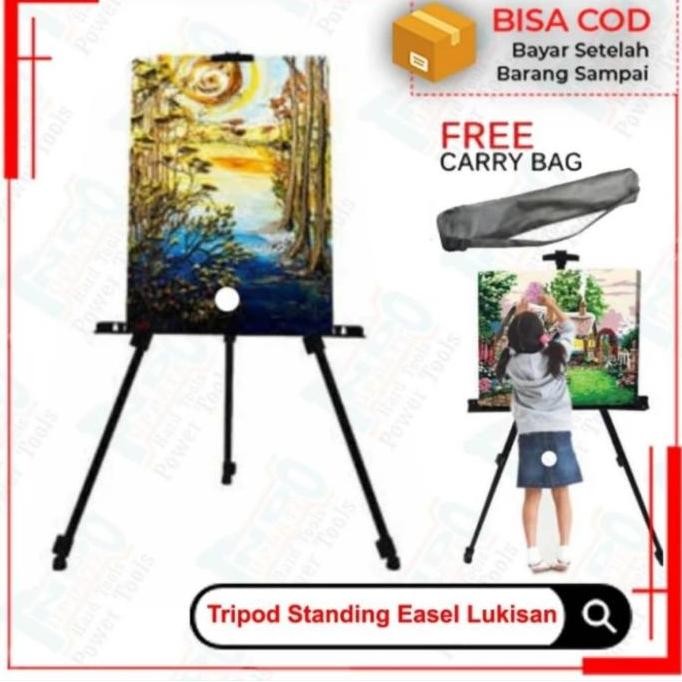 

ready !!! Tripod Standing Kanvas Lukis Besi