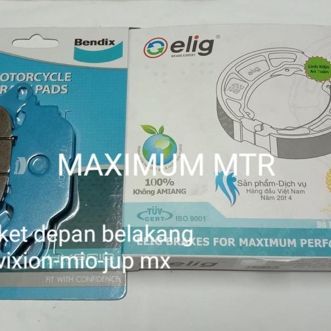 KAMPAS REM BENDIX-EL/VIXION/MIO/VEGA ZR/PAKET DEPAN BELAKANG/ORI