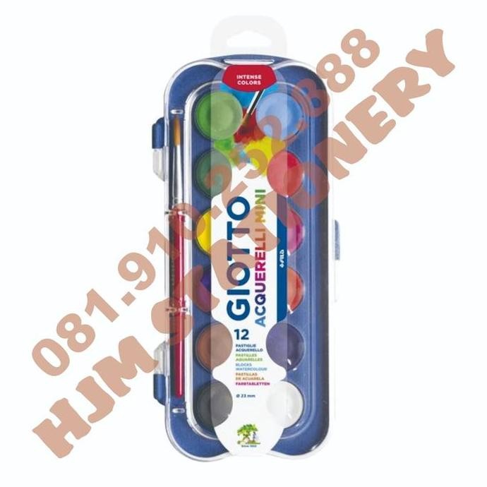 

ready !!! Giotto Acquerelli MINI 12 Warna Water Color Cake / Cat Air 23mm 3523