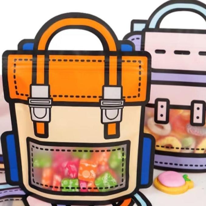 

ready Plastik Snack Hadiah Ziplock Birthday Packaging Goodie Bag Isi 10Pcs