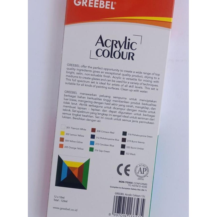 

ready !!! Cat acrylic greebel 12 warna Kanvas Stationery