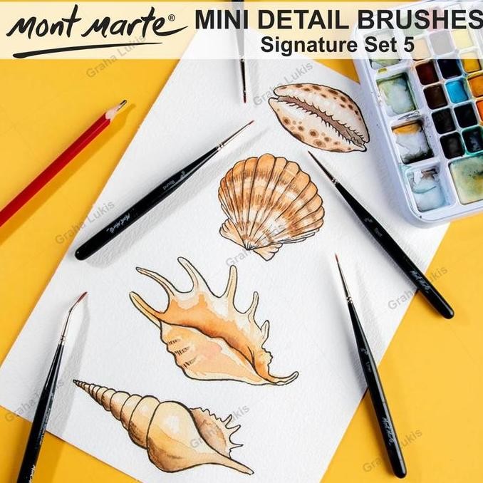 

ready !!! Mont Marte Mini Detail Brushes 5pcs BMHS0033
