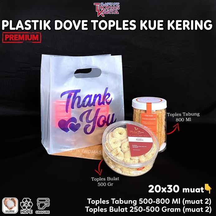 

ready Goodie Bag 20x30 muat Toples Kue Kering isi 50 Plastik Doff LebaranThankYou