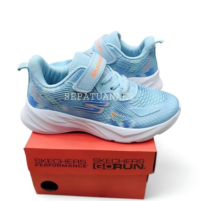 Tersedia Sepatu Skechers Anak Perempuan Sky Blue Sneakers Olahraga Anak Cewek