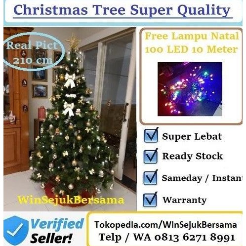 READY Pohon Natal 210 cm / Pohon Natal 2.1 m / Pohon Natal 7 feet / 7 ft