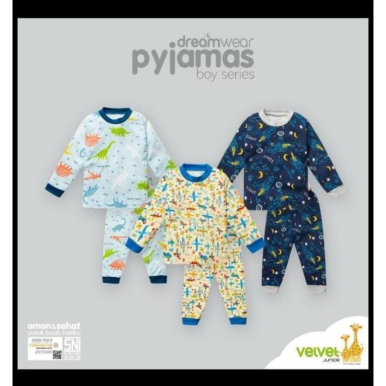 Terlaris Baju tidur anak laki-laki Velvet setelan panjang 2-10 tahun Best Seller
