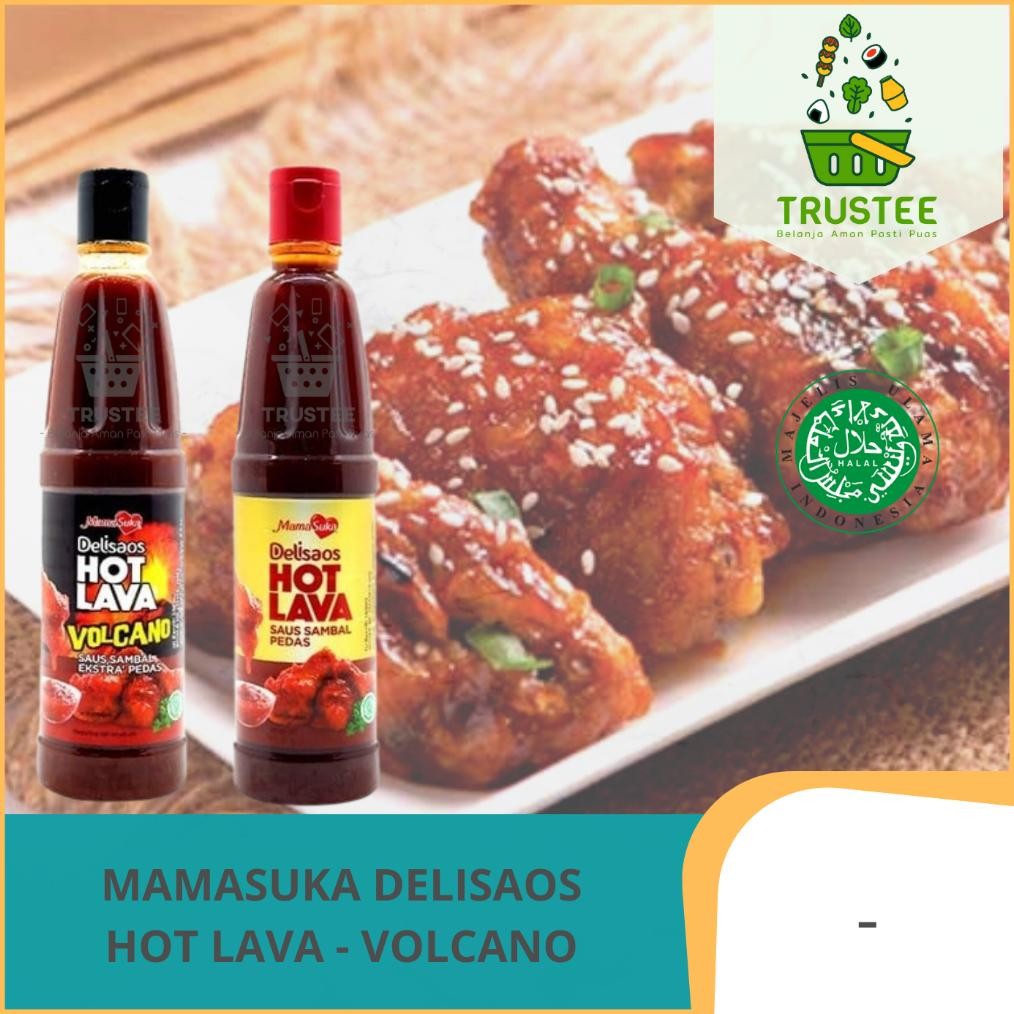 

Eq-77 Cq37 H-4 Mamasuka Hot Lava / Volcano Delisaos 320Gr Saus Sambal Pedas Halal Murah Sale