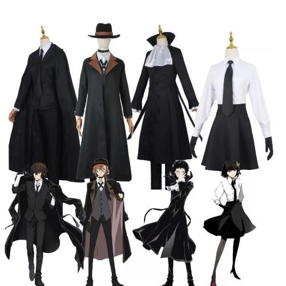 ''Terlaris" Anime Bungou Stray Dogs Men Women Nakahara Chuuya Dazai Cosplay Costume Chuya Nakahara C
