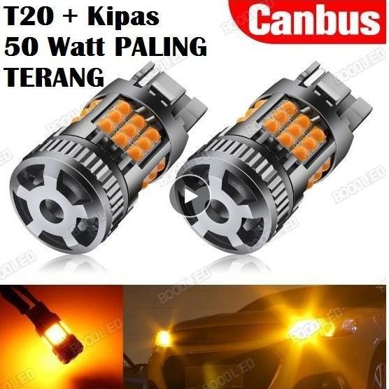 Terlaris Bohlam Lampu Led Sein Riting Mobil Super Terang Ghost Fan Kipas T20 36 Smd 7440 Kuning Riti