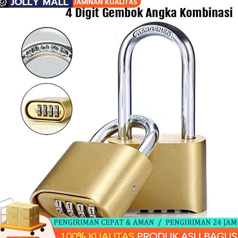 ''Terlaris" Gembok Angka Besar Gembok Kombinasi Angka 4 Digit Kunci Nomor Premium / Gembok Angka Bes