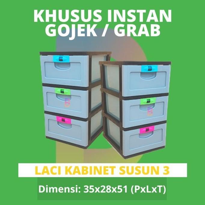 Spesial Laci Kabinet Susun 3 / Laci Rak Susun 3 / Laci Plastik Murah