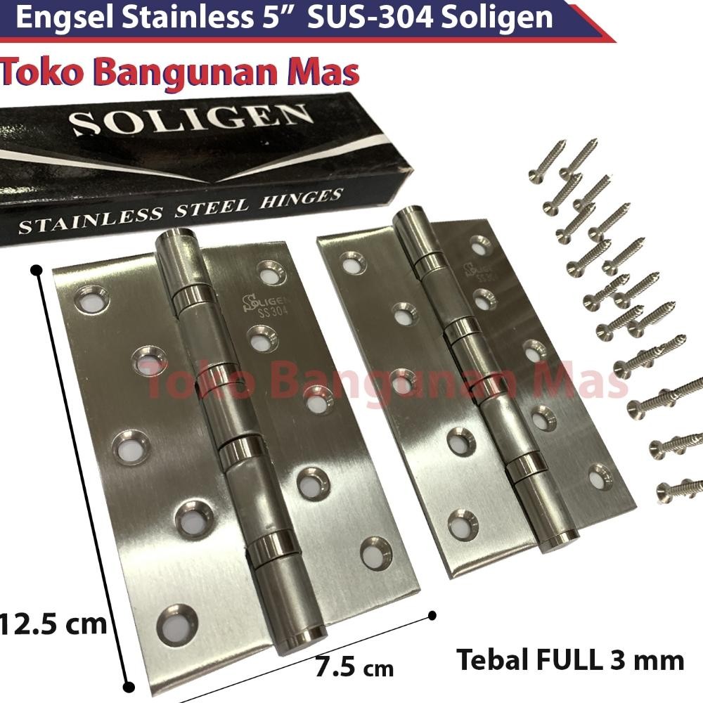 ''Terlaris" Engsel Stainless Sus-304 Soligen " / Engsel " Stainless Sus-304 Bearing Murah