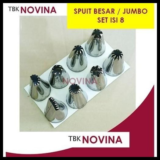 Terlaris SPUIT BESAR SET ISI 8 / SPUIT JUMBO / SPUIT STAINLESS Best Seller