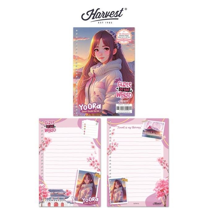 

Diskon Loose Leaf / Kertas Binder Harvest A5 Girls Of The World - Paket Isi 6 Prermium
