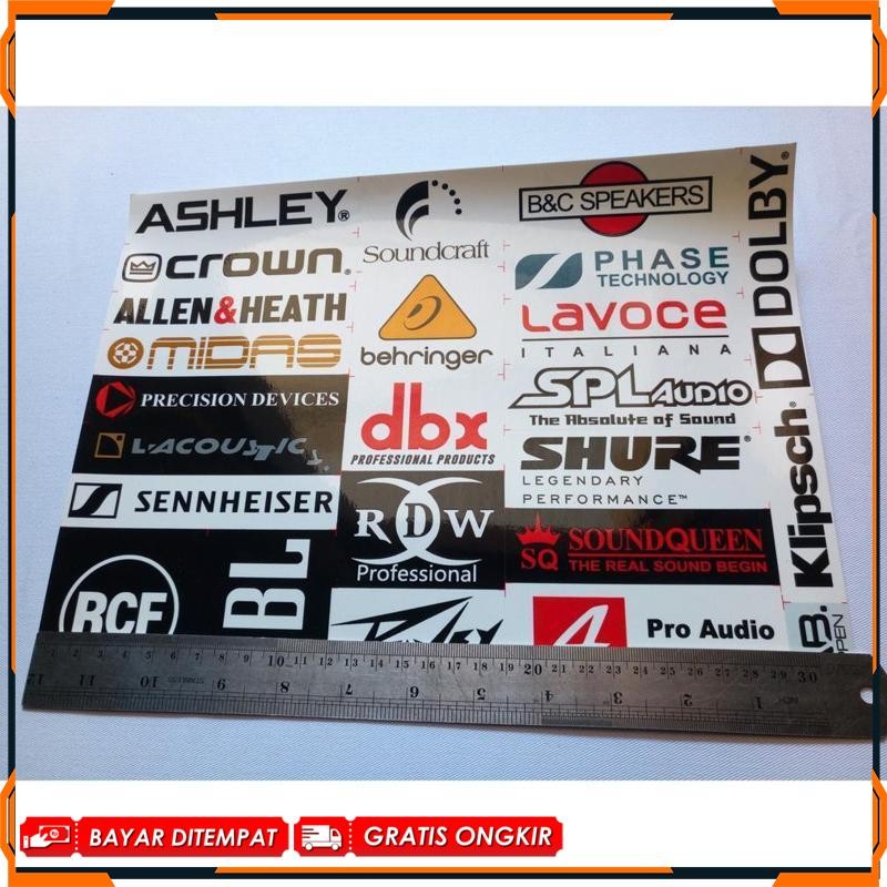 

Desain Baru Baju Kaos Stiker Sound System Isi 34 / 24 Stiker Vynil Anti Air Mixer Power Speaker Ashley Spl Rcf Katun Cotton Combed 30S Premium Distro Fashion Gf13