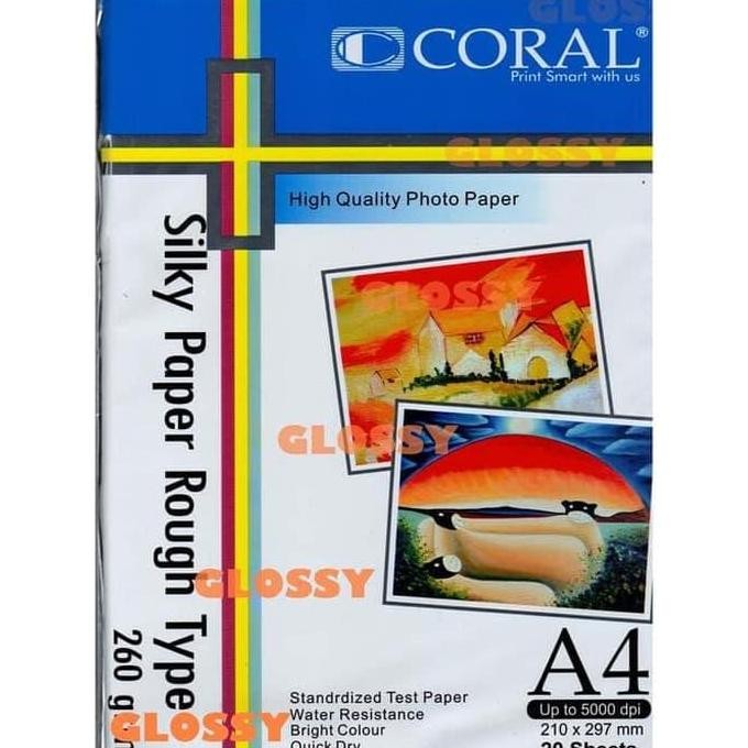 

Coral Silky Paper Rough Type 260 Gsm Terlaris