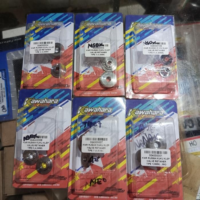 Retainer Topi Klep Kawahara Batang Btg 4.5 Dan 5 Mm Titanium Original Dan Terpercaya