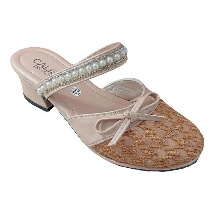 Tersedia sandal sepatu anak perempuan hak tahu tinggi 3 cm Karet Fashion sandal jinjit anak 910 Kaki