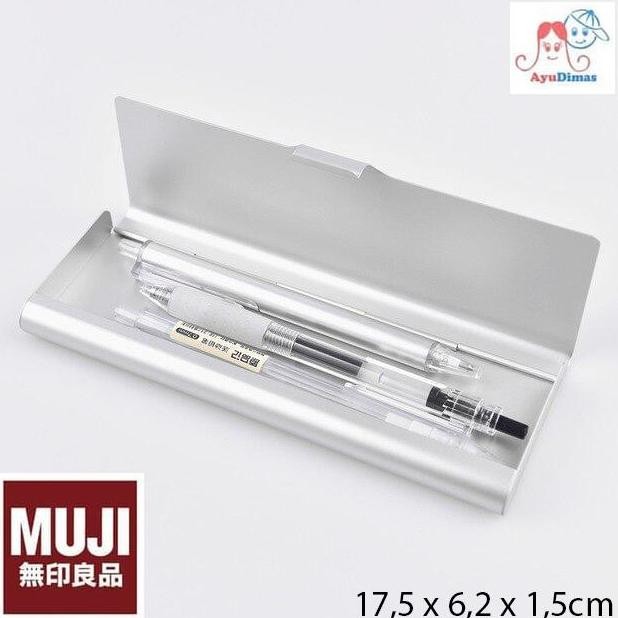 

MUJI - ALUMUNIUM PENCIL CASE - KOTAK / TEMPAT PENSIL