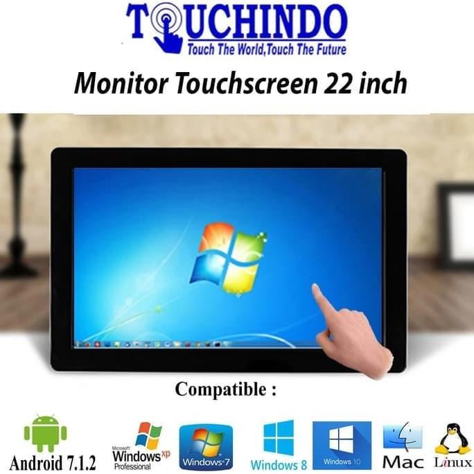 Premium Monitor Touchscreen Touchindo 22 inch Tidak Pakai Standing