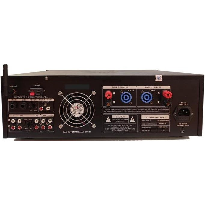 Bolton Bk810 Professional Karaoke Amplifier 5 Mic Input New Stok