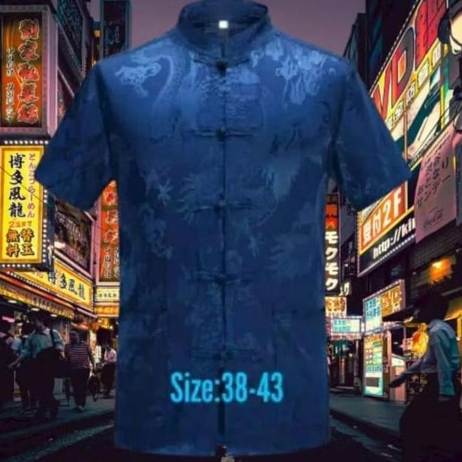 ATASAN CHEONGSAM PRIA LENGAN PENDEK