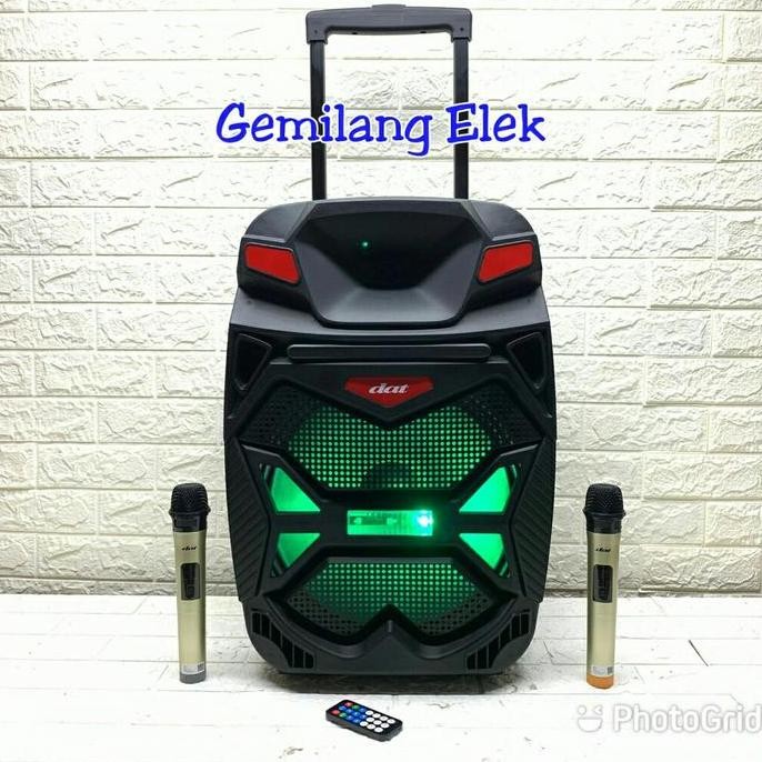 Speaker Portable Wireless Dat Dt-1510 Bluetooth 15 Inch New Stok