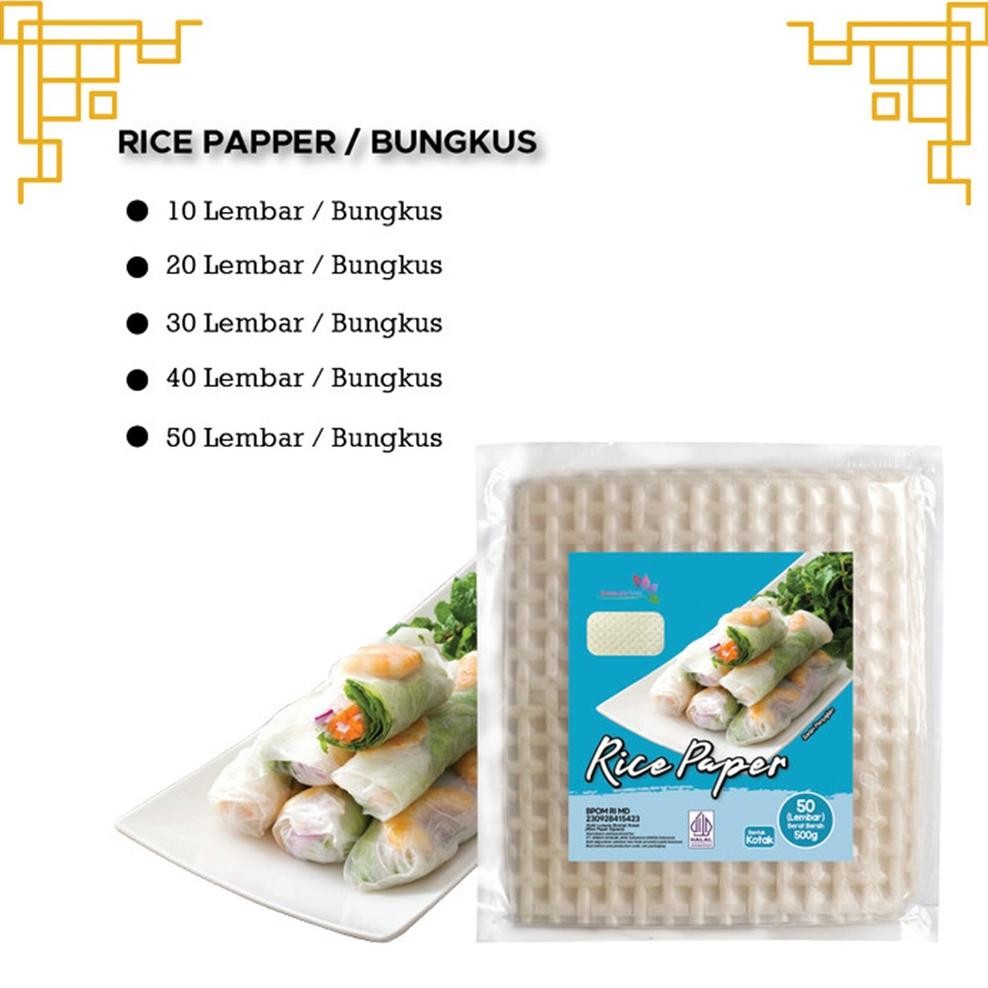 

Ready [ Beli 3 Gratis 1] Rice Paper 500Gr/ Banh Trang High Quality Rice Paper / Kulit Lumpia Vietnam Rice Paper / Rice Roll Spring Roll 500G