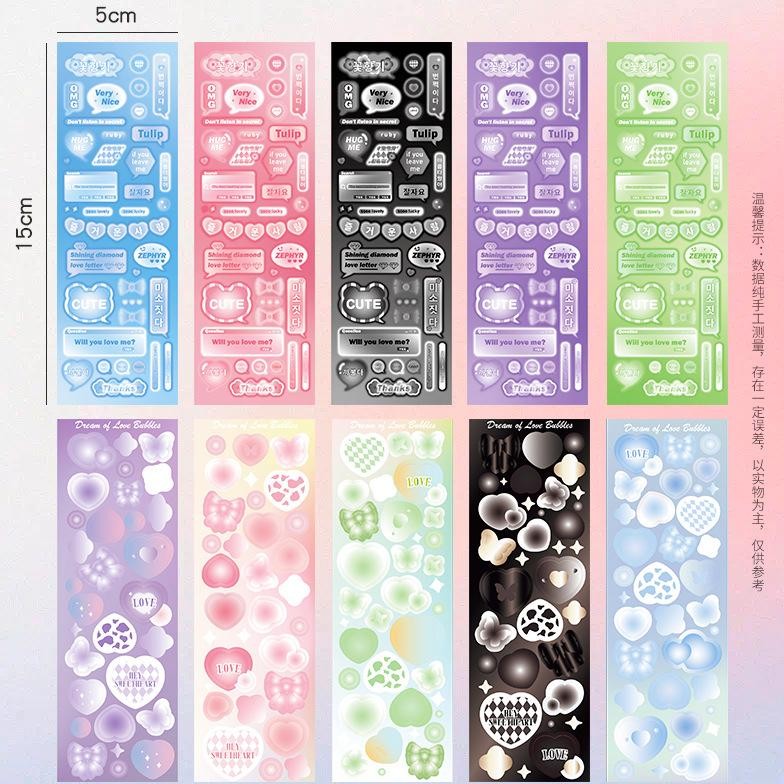 

[original] (cod) sticker glossy sanrio/stiker aesthetic/ sticker glitter pack hologram 10 lembar stiker lucu murah [terlaris] [terbaik]