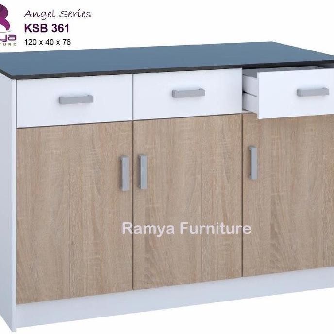 Lemari Dapur Kitchen Set Bawah 3 Pintu Ramya - Bandung Area Only