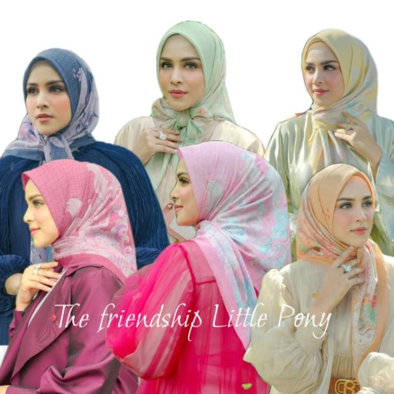 HIJAB SEGIEMPAT SEMI ORI/MIRROR BS THE FRIENDSHIP LITTLE PONY SERIES SEGIEMPAT MOTIF BESTSELLER LASE