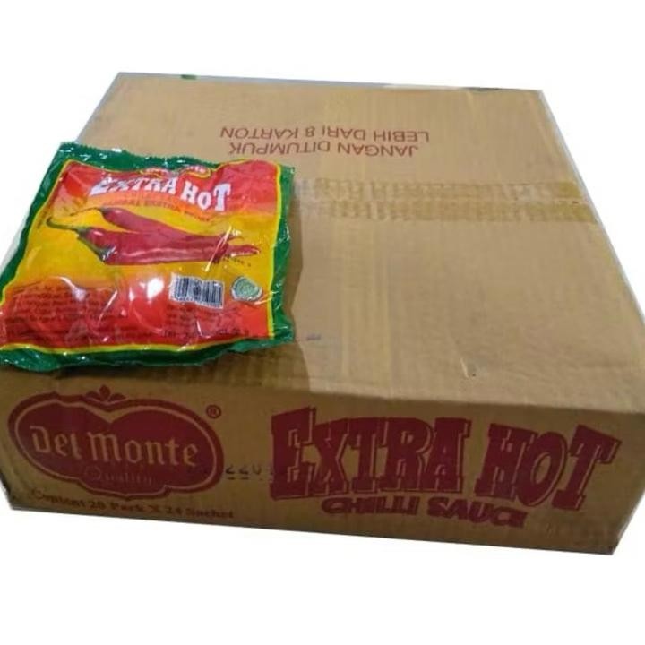 

Delmonte Saos Sambal Extra Hot Sachet Sti 1 Dus Isi 20 Pak X 24 Stik Del Monte Karton Kartonan
