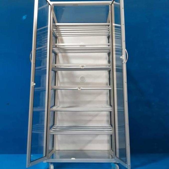 Miliki Ls3 54X38X128 S Lemari Rak Sepatu 7 Susun Aluminum Hollow 20U Muat 14 Pasang Tc Aluminium Fur