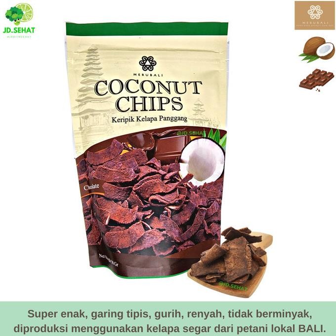 

PJ MERUBALI Keripik Kelapa Panggang Coconut Chips Healthy Snack Chocolate