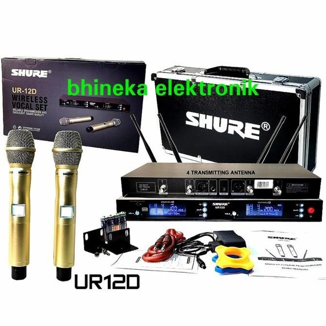 Mic Wireless Shure Ur12D / Ur 12D / Ur 12 D Mic Shure Free Koper