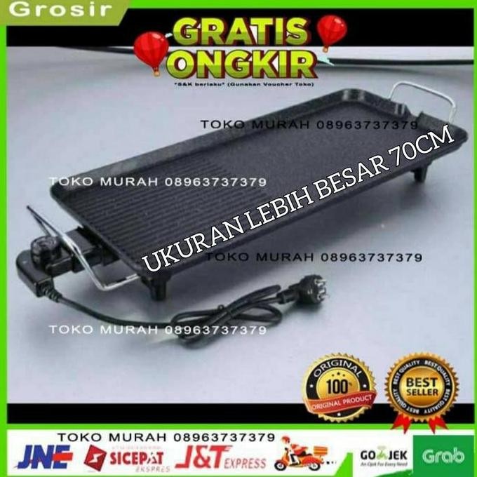 Pemanggang Grill Kompor Listrik Bbq Roti Bakar Burger Sosis Tepanyaki