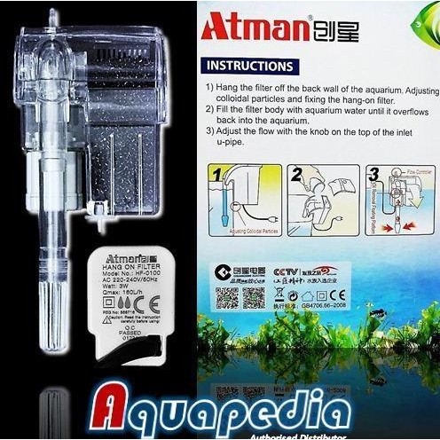 Atman Hf-0100 Filter Gantung Aquarium Hang-On Filter