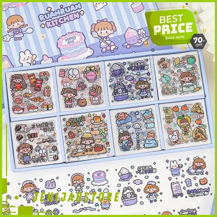 

1 BOX / 200 LEMBAR DECO STICKER RUANRUAN KITCHEN BIG SALE !!