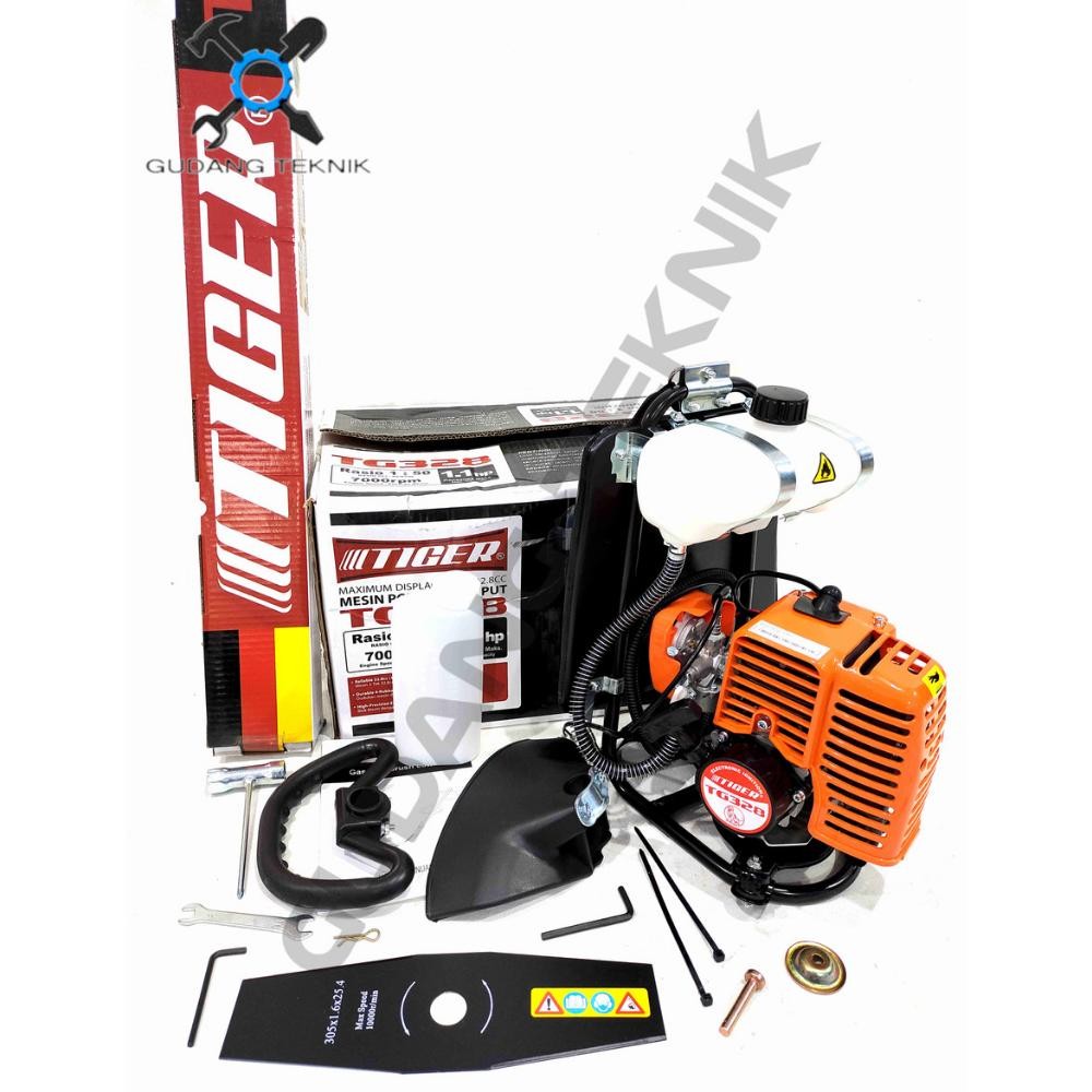 MESIN POTONG RUMPUT 2T TG328 TIGER / MESIN PEMOTONG RUMPUT GENDONG TG 328 BRUSH CUTTER TG-328 TIGER